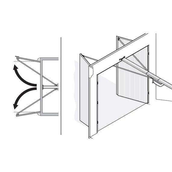 Kétszárnyú garázskapu adapter