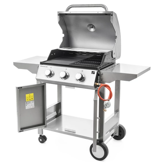G21 Oklahoma BBQ Premium line gázgrill, 3 égőfej + ajándék nyomáscsökkentő