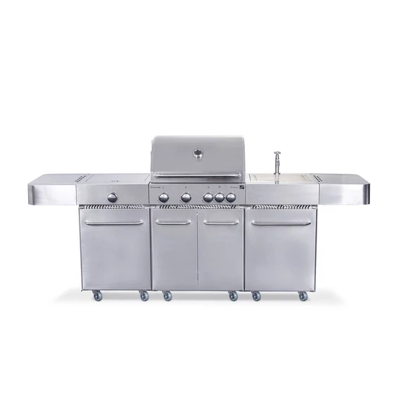 G21 Arizona gázgrill, BBQ Premium Line konyha 6 égőfej + ajándék nyomáscsökkentő