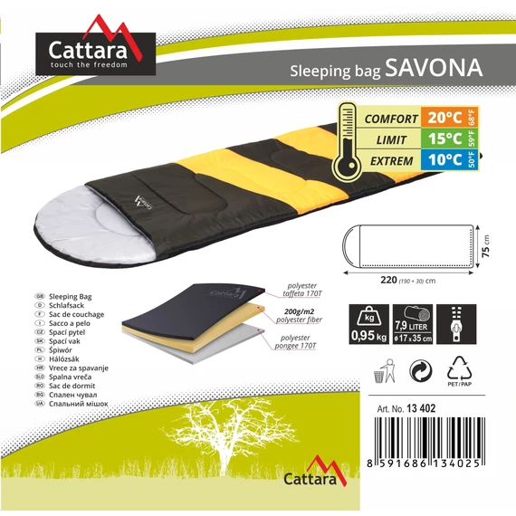 Cattara SAVONA takaró hálózsák 10°C