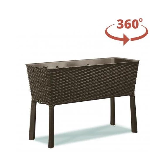 Keter Easy grow műrattan virágláda (magaságyás) - whiskey barna