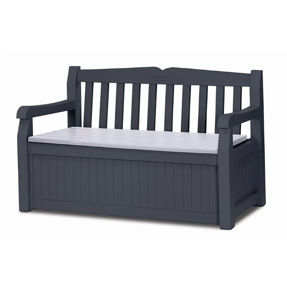 Keter Eden Garden Bench 265L kerti pad, szürke