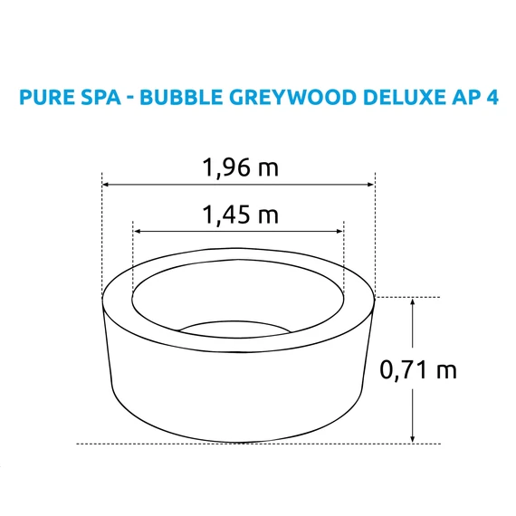 Marimex Pure Spa - Bubble Greywood Deluxe AP 4 felfújható pezsgőfürdő