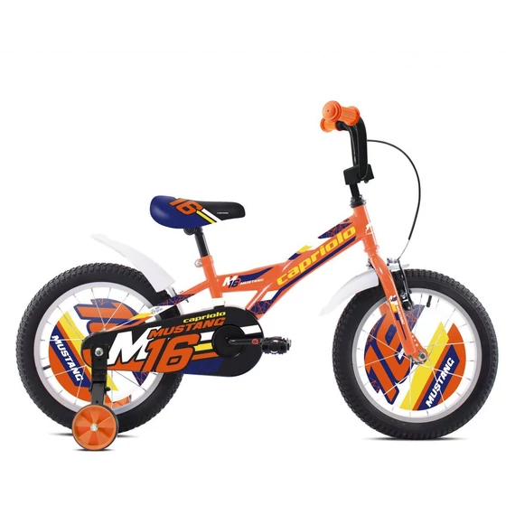 Capriolo BMX 16"HT MUSTANG gyerek kerékpár, narancssárga-kék-fekete