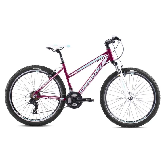 Capriolo MONITOR Lady FSL 26"/17HT hegyi kerékpár, bordó-fehér-türkiz kék (2021)