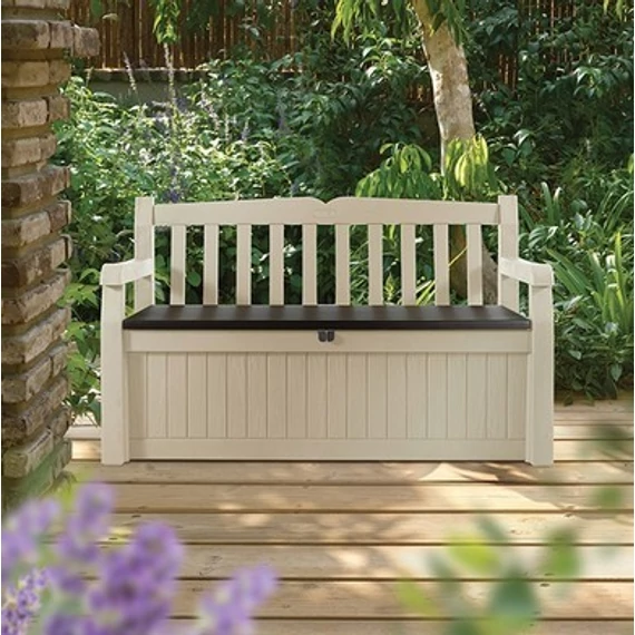 Keter Eden Garden Bench 265L kerti pad, bézs