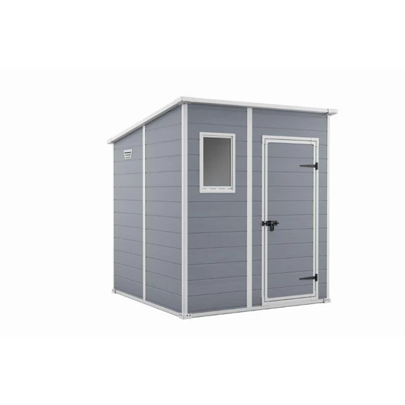Keter MANOR 6 x 6 Penthouse kerti tároló szürke / fehér, padlóval