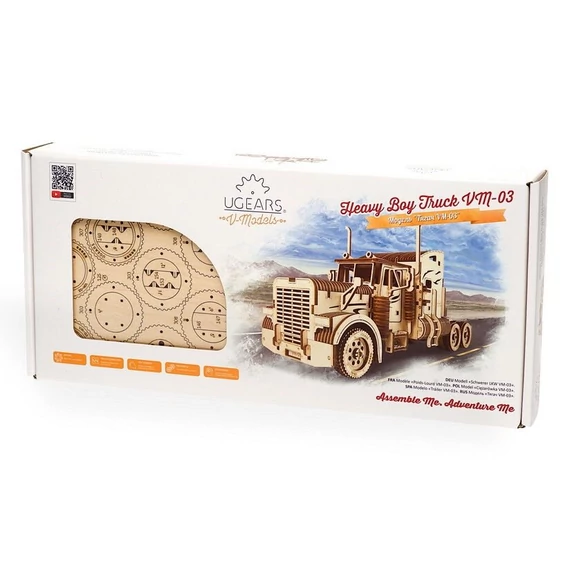 Ugears játék 3D mechanikus fa kirakós VM-03 Heavy Boy vontató