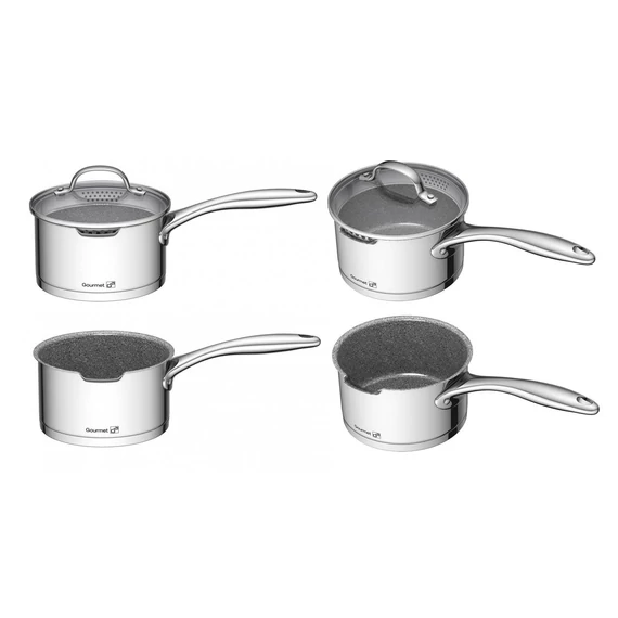 G21 Gourmet Miracle edénykészlet, egy serpenyővel több, 11 darabos, rozsdamentes acél/greblon