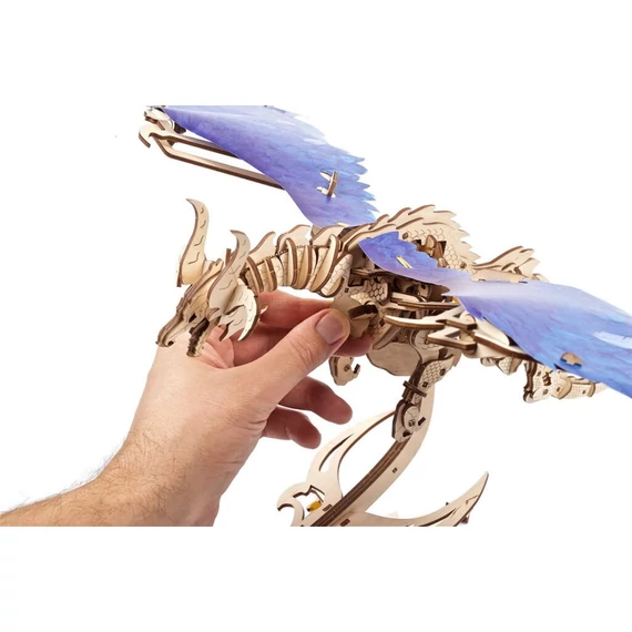 Ugears játék - 3D fa mechanikus kirakós Sárkány