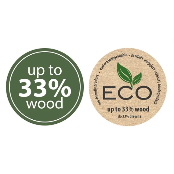 Prosperplast FURU SQUARE LOW ECO WOOD kaspó 24 cm naturo