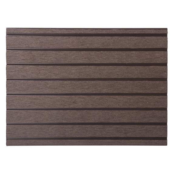 G21 kütléri burkolólap 2,5 x 14,8 x 300 cm, Dark Wood, kerek lyukakkal, WPC