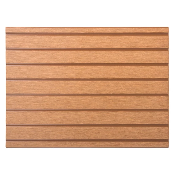 G21 kültéri burkolólap 2,5 x 14,8 x 30 cm, Light Wood kerek lyukakkal, WPC