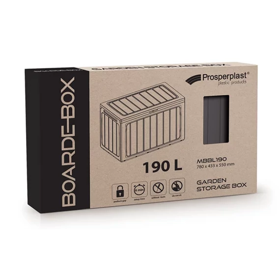 Prosperplast BOARDEBOX kerti doboz antracit 190L