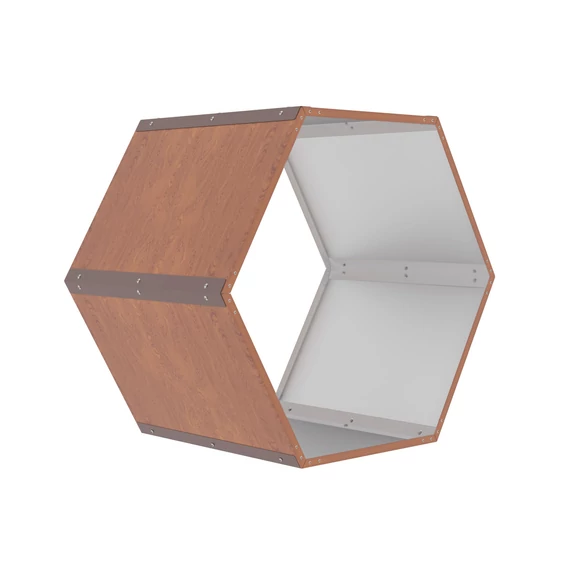 Tüzifa tároló G21 HEX 53 - 92 x 60 cm, barna