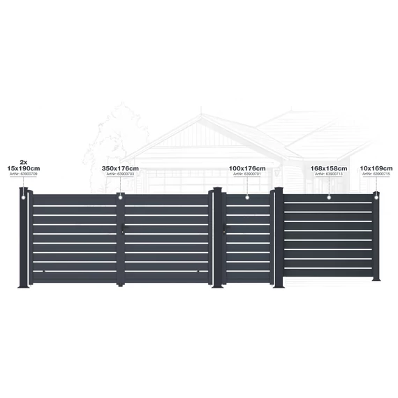 Kapu G21 Reno 100x176 cm jobb, antracit