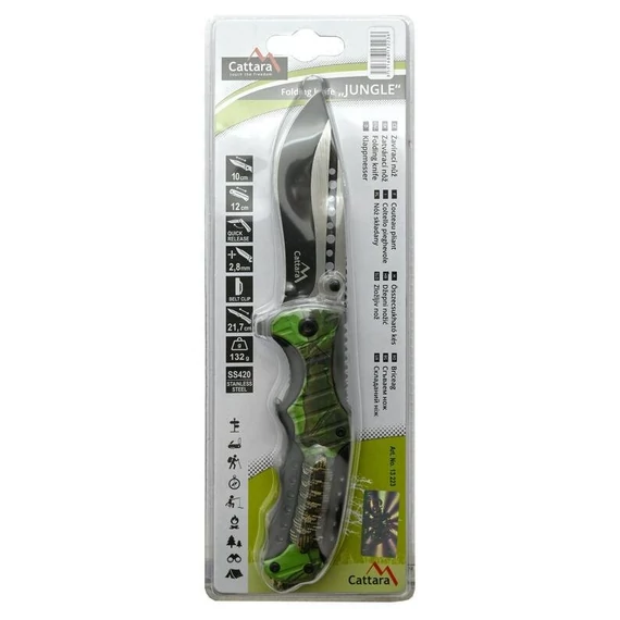 Cattara JUNGLE összecsukható biztonsági zárral 21,7 cm