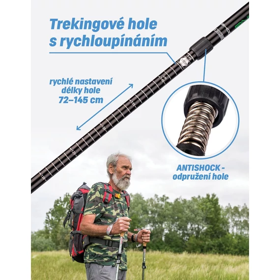 Acra LTH138 trekking botok, teleszkópos, tartozékokkal, 1 pár