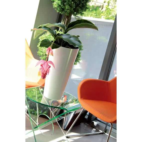 Prosperplast TUBUS SLIM fehér fényes 25 cm virágcserép