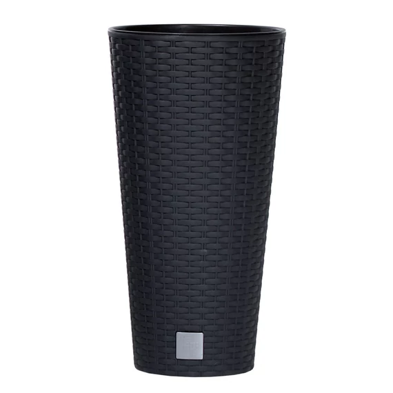 Prosperplast Rato Tubus virágcserép antracit 30 cm-es betéttel