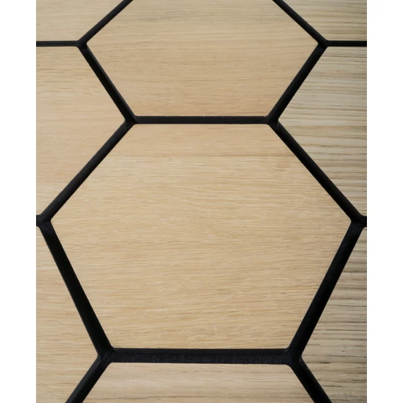 Akusztikus panel G21 81,5x66,5x2,1 cm méhsejt alakú, natúr tölgyfa