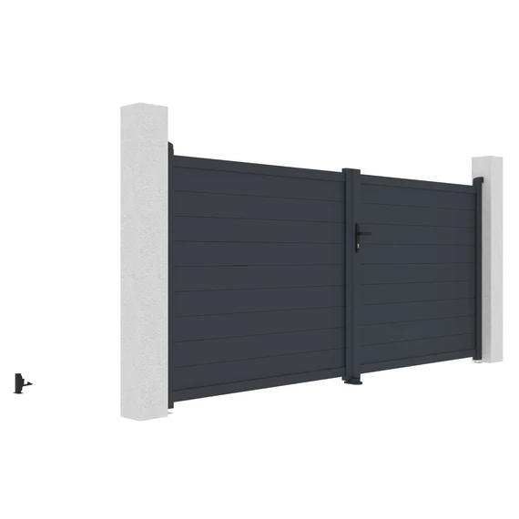 G21 Orlando 350x158 cm-es kétszárnyú kapu, antracit színben