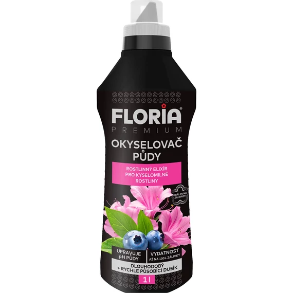 Agro FLORIA savanyító és folyékony tápoldat savanyú talajt kedvelő növényekhez – 1 l