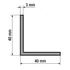 Kép 4/4 - G21 alumínium profil 40x40x3 mm L, 6 m
