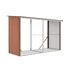 Kép 1/6 - Prístrešok na drevo G21 WOH 682 - 302 x 119 cm, hnedý - poškodený obal